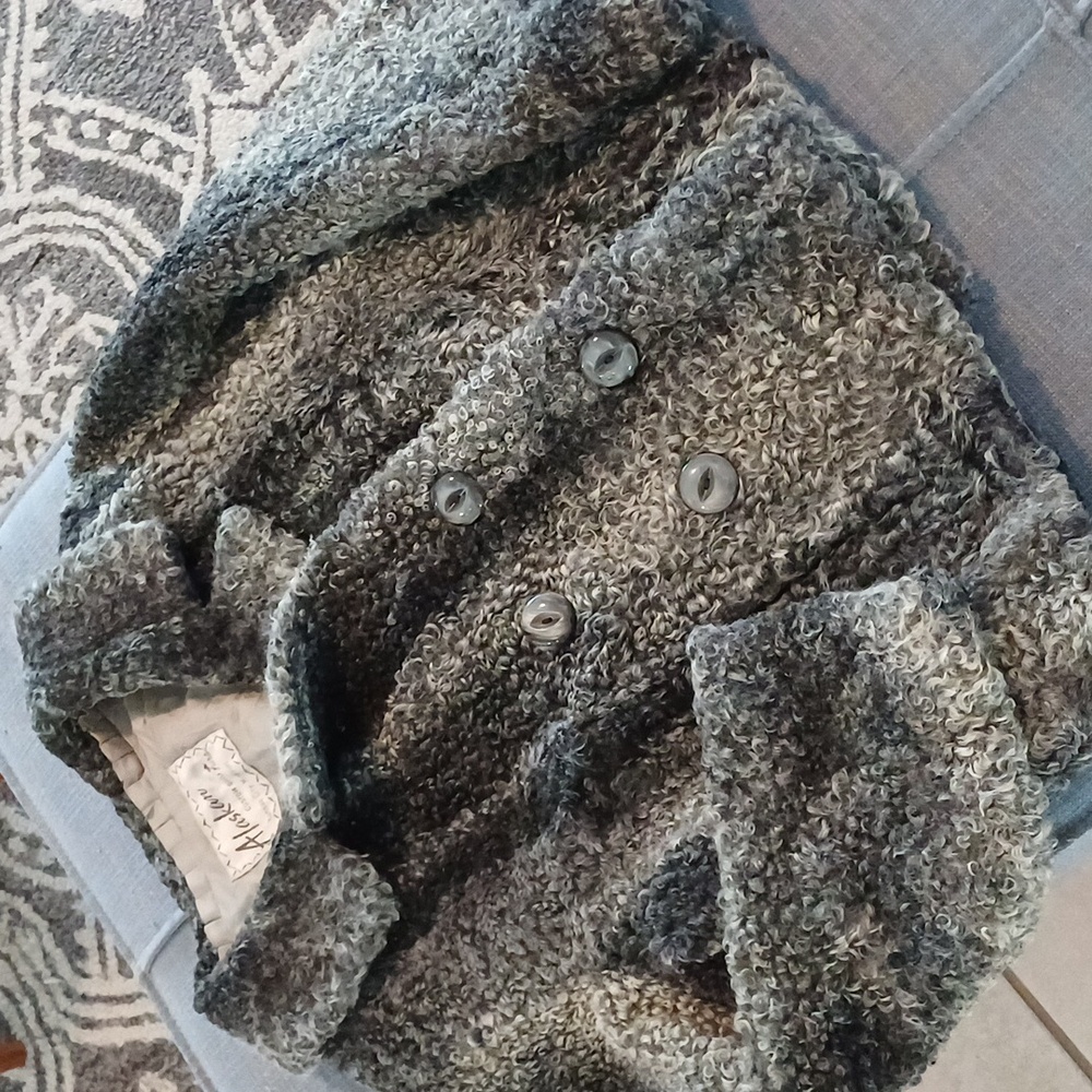 Persian Lamb vintage crop double breasted coat M Alaskan Furs